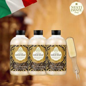 [이찬석패키지] 24K 골드팩클렌저 500ml 3통+브러쉬 1개