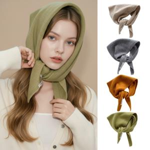 로란다 바부슈카 니트 여성 삼각 넥워머 숄 목도리 머플러