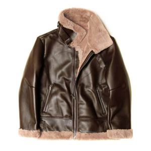 남자무스탕 브라운 털안감 겨울 라이더 점퍼 자켓 (11187196)