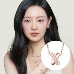 [김지원 착용/ 크로싱 14K 큐빅 목걸이 SA24C29F