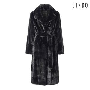 [최초가 3190000]  너치드 카라 밍크 코트   (JFCR01BK)