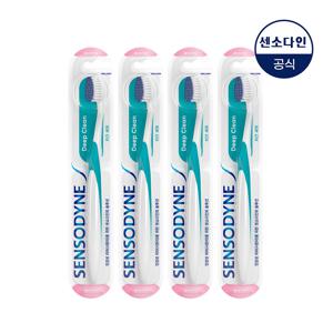 딥클린 초 미세모 칫솔 4개
