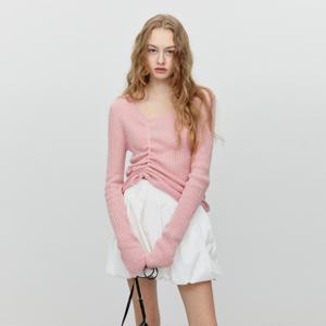 던스트 SHIRRING KNIT TOP SOFT PINK_UDSW5A204P1