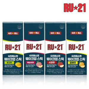 RU21 숙취해소엔 웨이크업 스틱젤리 과일맛 4종 모음 10개입 x 1박스