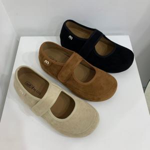 [브리치]  / 누모 로고 스웨이드 벨 크로 스트랩 통굽 로퍼 3color