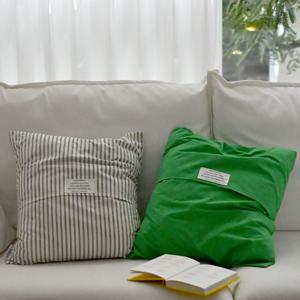 뽀송 솔리드 하프 자루쿠션커버 (그린빈)