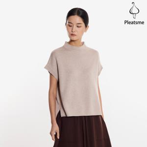 [최초가 138000원] 라운드 반 하이넥 캡 슬리브 니트 티셔츠_EKTSW025003