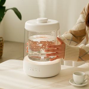 퓨어글래스 100% 스팀 가열식가습기 수조분리급수 대용량 물멍가습기  4L 쾌속가열