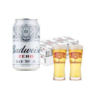 버드와이저 제로 330ml x 24캔+버드 2025 전용잔 2개