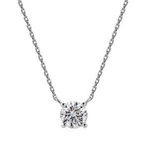 14K 랩다이아1캐럿 4프롱목걸이 (감정서 미제공)