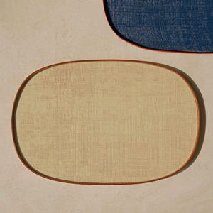 국내제작 컬러 옻칠 양면 오벌 트레이 2종 중 택 (아이보리/블루)