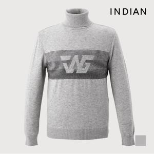 INDIAN  골프 심볼 포인트 롱터틀 니트_MIGBFXWA101