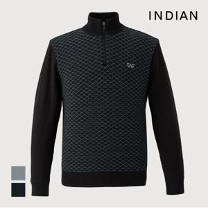 INDIAN  멀티패턴 방풍 하프니트_MIGBHXW9501