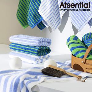 [김호영PICK] 앳센셜 핀스트라이프 선염타월 10p 패키지