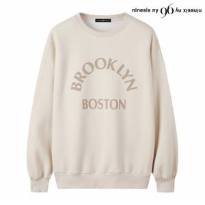 정상가:69,000원 ㅣ 빵떡 포인트 레터링 기모 라운드 티셔츠 (NP4LW002L0)