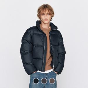 지오다노 남성 오버핏 목넥 2WAY 크롭 숏 푸파 패딩 점퍼 075930