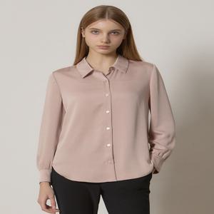 (SHESMISS)] 글로시 새틴 카라 셔츠 (택가격:168000원)