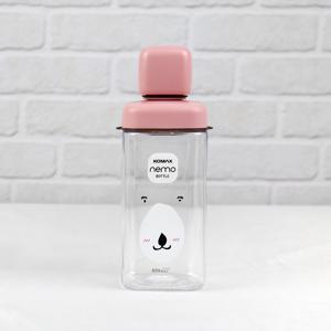 코멕스 네모물병 430ml 핑크곰 / 어린이물병 트라이탄 보틀