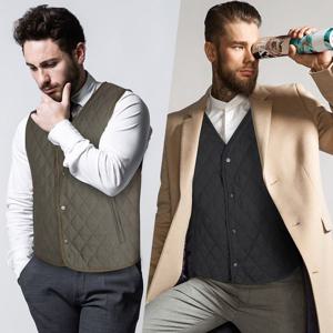 [하프클럽]  퀄팅클루 경량 패딩조끼 남자 겨울 아웃도어