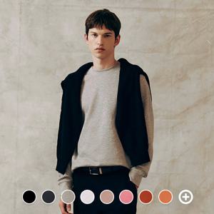 024920 언브러시드 테리 솔리드 맨투맨