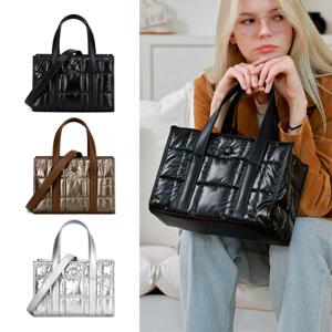 [브리치]  / 스퀘어 라인 패딩 퀼팅 토트백 (3color)