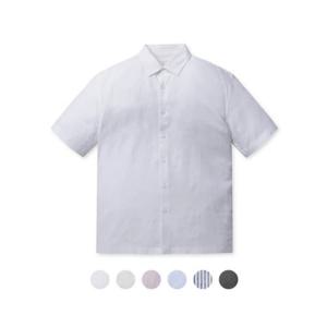 남성 린넨 레이온 반팔 셔츠_EPD2WC1381