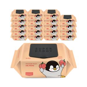 미스터펭 피치 물티슈 캡형 70매 20팩 (70g)