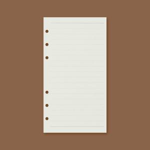 [팬시투데이]채움 6공 유선 A6 다이어리 속지 무선 180매 리필내지