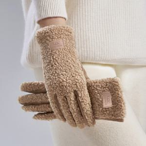 엘파 여성 겨울 부클 양털 방한 퍼 안감 기모 터치 장갑 J303