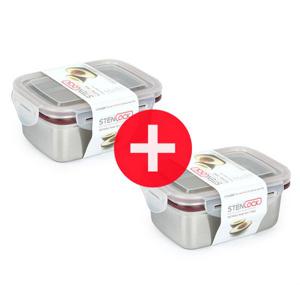 스텐락 스텐밀폐용기 직사각 4호 540ml 1+1