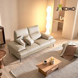 베스티 3인 천연면피 소가죽 소파+스툴