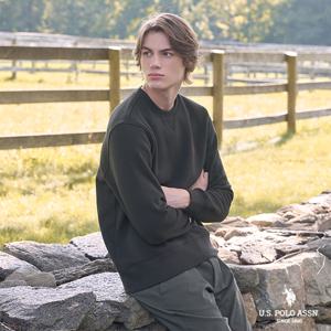 [U.S. POLO ASSN.] 23FW USPA 기모 맨투맨 티셔츠  남성