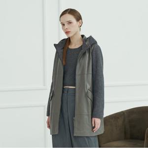 [두낫플랜][최초가230,000]램스킨 후드 하프 코트_KSCT230802