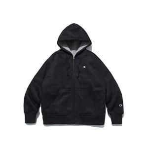 [하프클럽] Champion 남성 친환경 후리스안감 후드 집업자켓 블랙 CKJA2F016BK