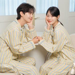 [브리치]  /     단독 버터 피치기모 겨울 잠옷 커플 파자마 홈웨어