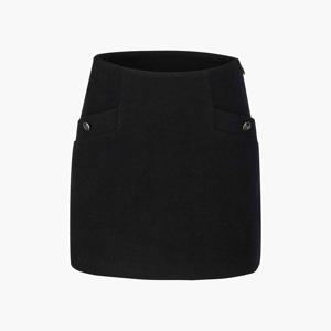 부클 H라인 스커트 (블랙)