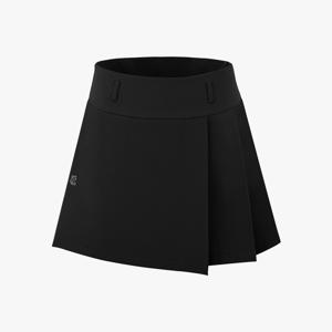언발 플리츠 스커트 (블랙)