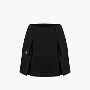 하이웨이스트 레이어 스커트 (블랙)