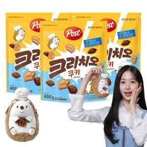 포스트 크리치오 쿠키 시리얼 400g x3+크리치오 파우치키링