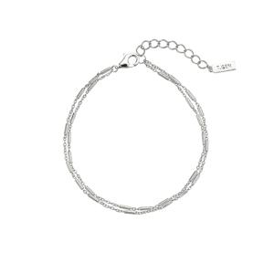 [티르리르] 티젠 맥시마이즈 실버화이트 스틱 포인트 체인 팔찌 TBSSVW14061M