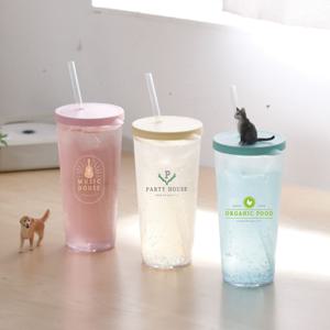 국내생산 주문 제작 심플 빨대컵 670ml DD-09907 콜드컵 빨대텀블러 플라스틱텀블러 빨대컵