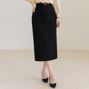 (~XXL까지) 아비트첼 H라인 벨트 롱스커트 가을 슬림핏 신축성 하객룩 오피스룩 모임룩 격식룩 빅사이즈