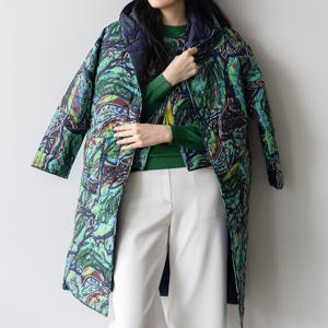 [최초가 698000원] 크레용리프 후드 패딩 코트 AGWPCT82 그린