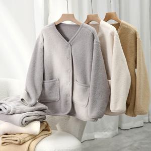 [브리치]  / 극세사 뽀글이 양털 가디건st 겨울 수면잠옷 홈웨어 세트 3컬러