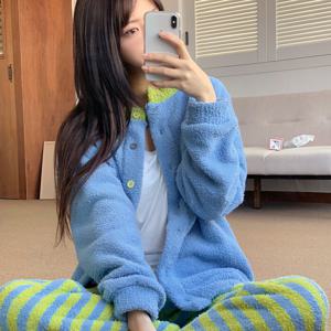 [브리치] 비치팜 / 머피 후리스 수면 잠옷 세트 윈터 파자마 홈웨어 겨울 극세사 셋업 파티