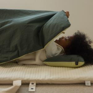 실키코튼 투톤 낮잠이불+베개 세트 (5color)