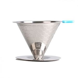 허니콤드리퍼 실버 핸드드립커피 스텐필터 이중망필터 드립퍼 스테인레스드리퍼 커피추출