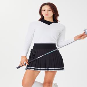 여성 골프 언발란스 터틀 티셔츠 VLTSN906_OW