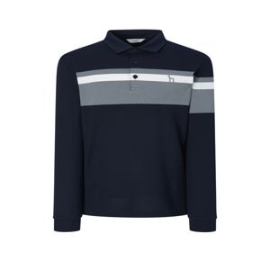 헤지스 골프 남성 [[24FW]] WPTS4D702N3 [스테디셀러]로고 스트라이프 긴팔 폴로 티셔츠 (NAVY)