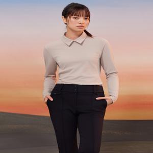 [Performance On] 여성 가을 카라 티셔츠 VOTSP992_LB